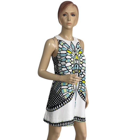 Lulu’s Honorable Dimension White Mirror Print Dress Medium - Picture 7 of 14